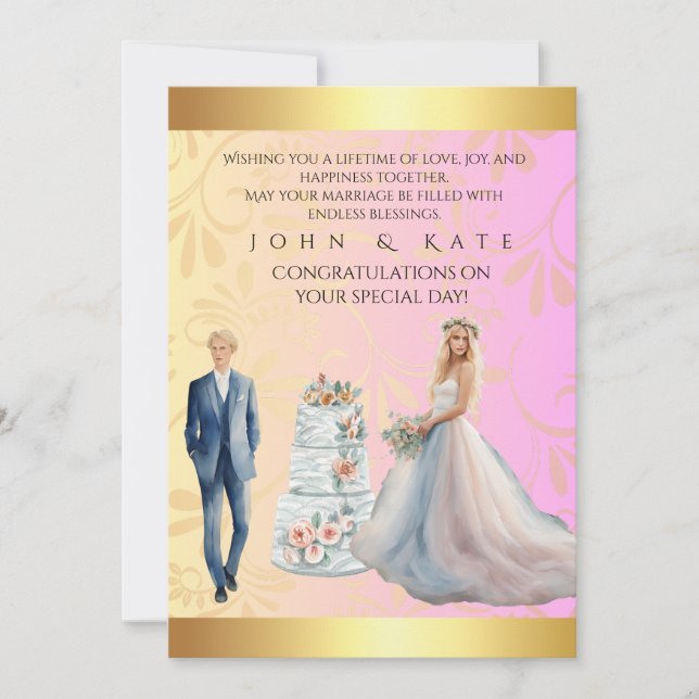 Create Your Dream Wedding Cards: Fully Editable &  Invitation (Front)