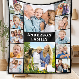 Create Your Family Photo Collage Unique 12 Picture Fleece Blanket