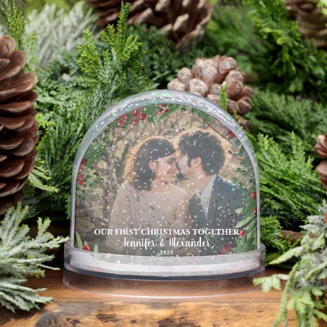 Create your First Christmas Together photo Snow Globe (Winter)
