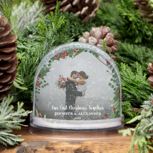 Create your First Christmas Together photo Snow Globe