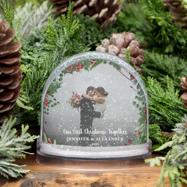 Create your First Christmas Together photo Snow Globe (Winter)