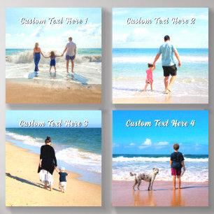 Create Your Four Photo Collage Gift with Text Foam Core Photo Tile