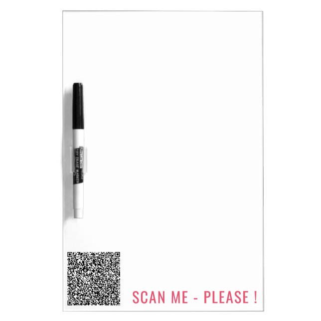 Create Your Funny QR Code Dry Erase Board Template (Front)