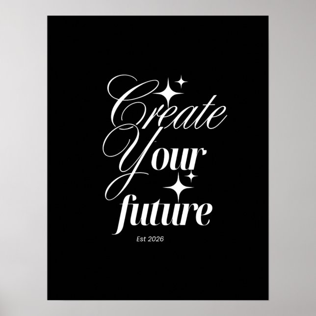 Create Your Future – Motivational Quote Design Poster (Front)