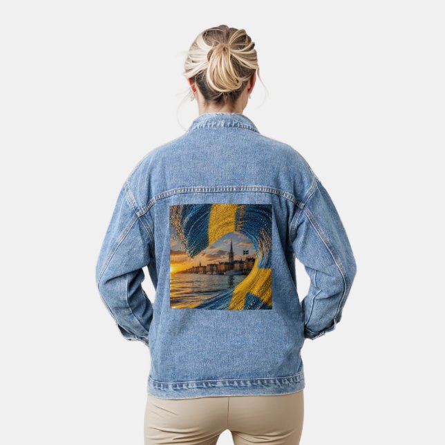 create your future-positive mindset denim jacket (Model)
