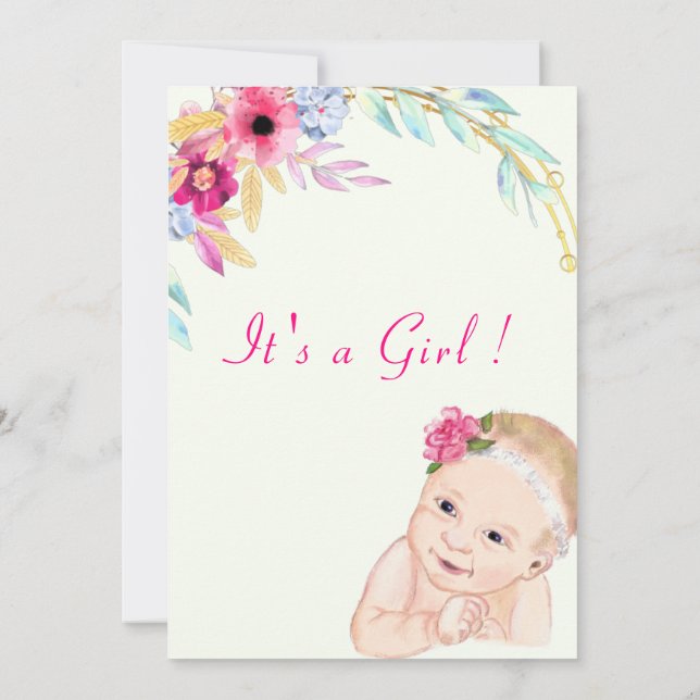 Create Your Happy Baby Shower Invitations Example (Back)