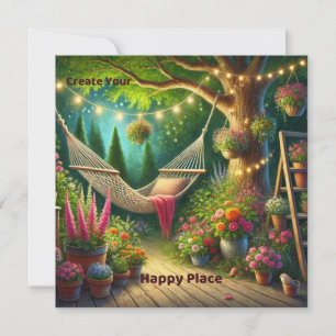 Create Your Happy Place Flat Card