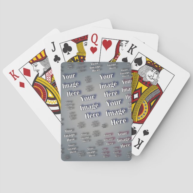 Create Your Image Here Template Poker Cards (Back)