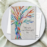 Create your Inspirational Postcard<br><div class="desc">This decorative postcard features a mosaic tree in rainbow colors.
Add your chosen inspirational quote or message to personalize it. You can edit the font,  font size,  and font color. Original Mosaic © Michele Davies.</div>