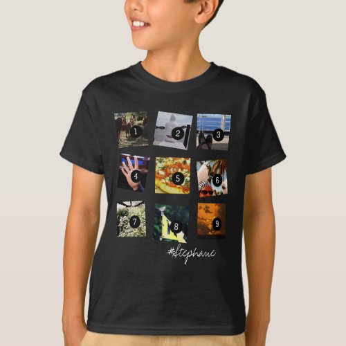Create Your Instagram Selfies 9 images  NAME T_Shirt