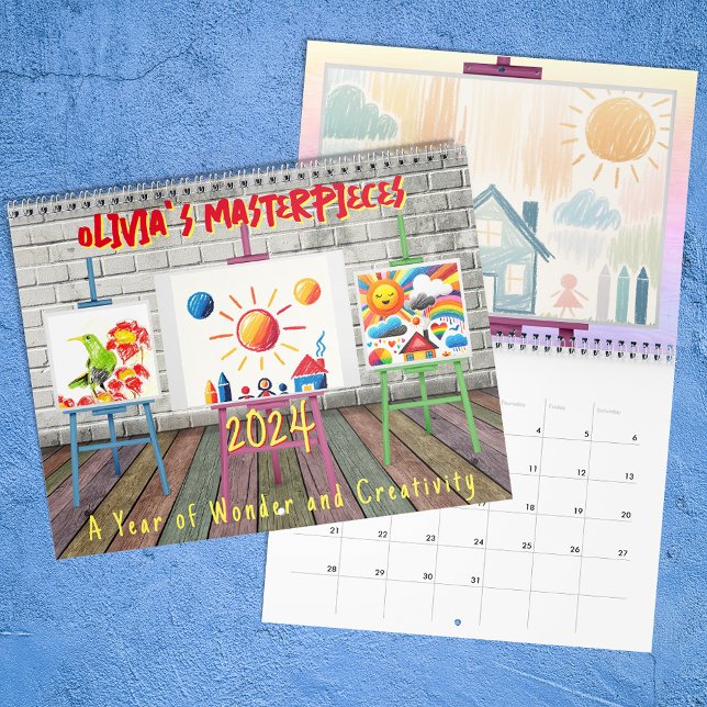 Create Your Kids' Art Personalized Photo 2024 Calendar (Creator Uploaded)