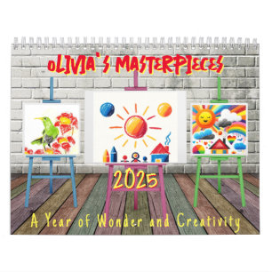 Create Your Kids' Art Personalized Photo 2025 Calendar