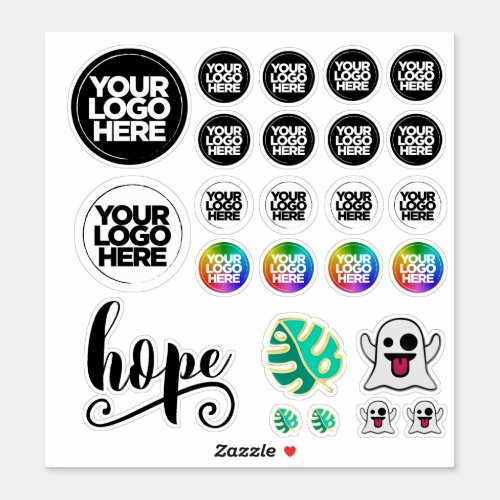 Create your Logo  Images Clear Stickers set