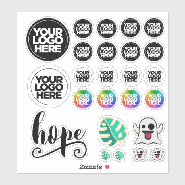 Create your Logo & Images Clear Stickers set! (Sheet)