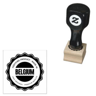 Create your Logo or Image Jet Black Wooden Handle Rubber Stamp