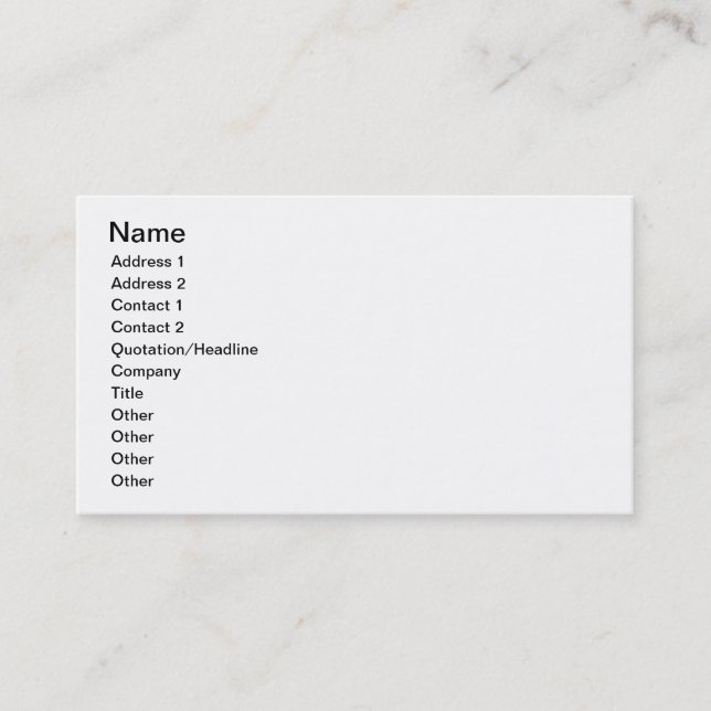 Create Your One Of A Kind Business Card (Front)