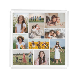 Create Your Own 10 Photo Collage Acrylic Tray