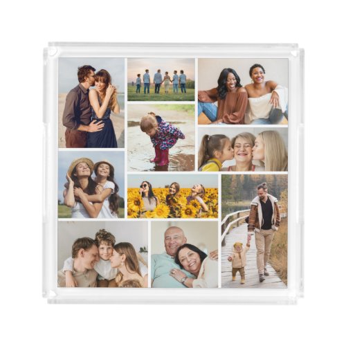 Create Your Own 10 Photo Collage Acrylic Tray