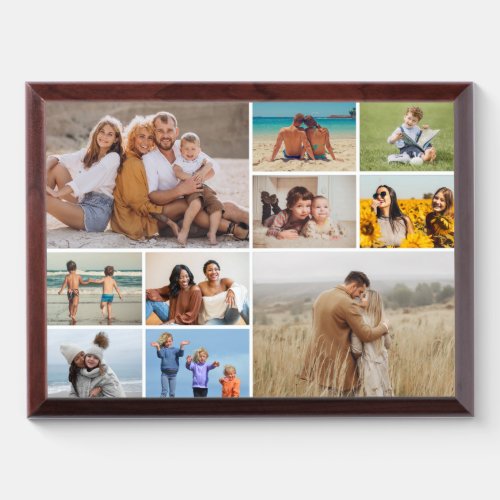 Create Your Own 10 Photo Collage Award Plaque