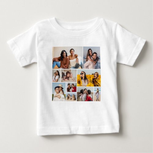 Create Your Own 10 Photo Collage Baby T_Shirt