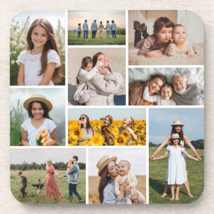 Create Your Own 10 Photo Collage Beverage Coaster
