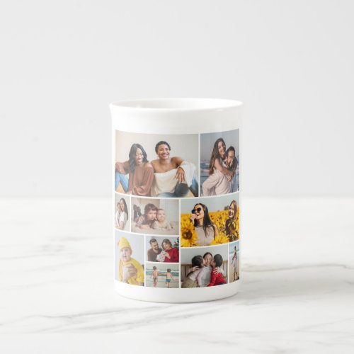 Create Your Own 10 Photo Collage Bone China Mug