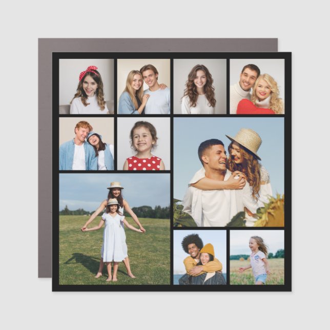 Create Your Own 10 Photo Collage Car Magnet (Front)