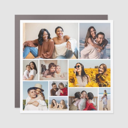 Create Your Own 10 Photo Collage Car Magnet