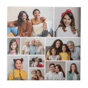 Create Your Own 10 Photo Collage Ceramic Tile