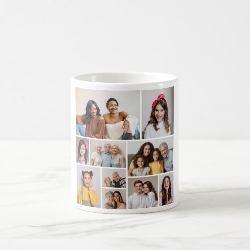 Create Your Own 10 Photo Collage Coffee Mug