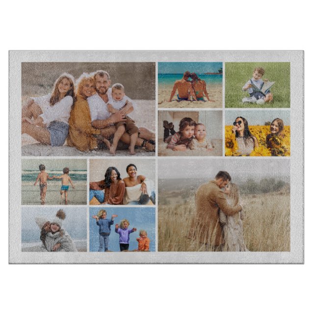 Create Your Own 10 Photo Collage Cutting Board (Front)