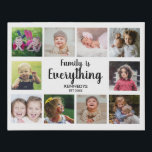 Create Your Own 10 Photo Collage Family Quote Name Faux Canvas Print<br><div class="desc">Create your own photo collage  canvas print with 10 of your favorite pictures on a black background.Personalize with family name and established date. The "Family is Everything" quote adds a unique touch to the photo collage gift.</div>
