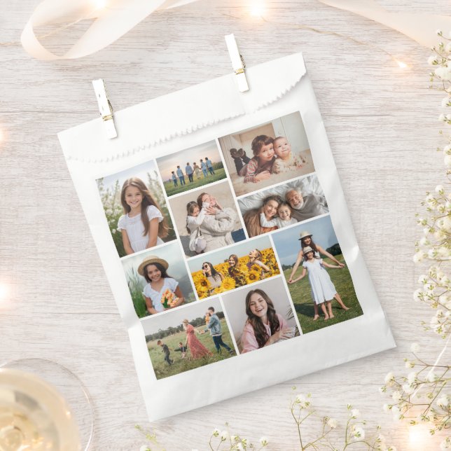 Create Your Own 10 Photo Collage Favor Bag (Clipped)