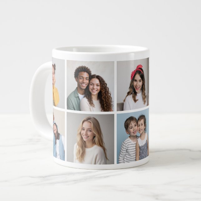 Create Your Own 10 Photo Collage Giant Coffee Mug (Front Left)