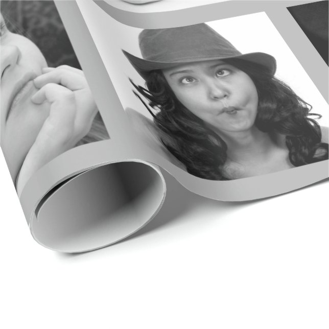 Create-Your-Own 10-Photo Collage Gift Wrap (Roll Corner)