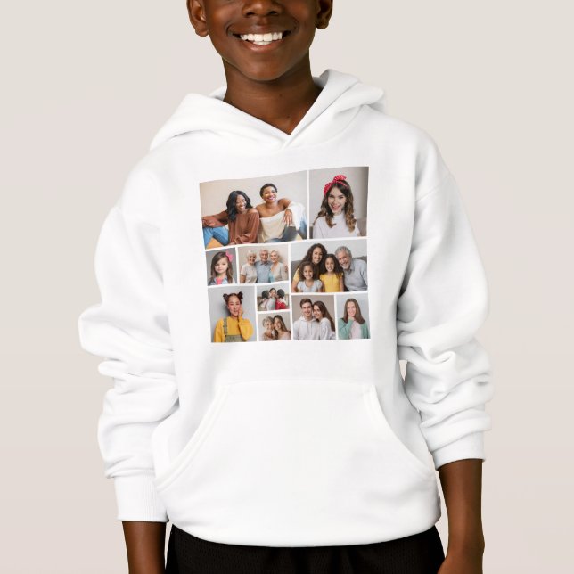 Create Your Own 10 Photo Collage Hoodie (Front)