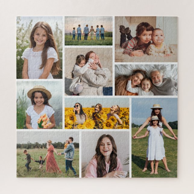 Create Your Own 10 Photo Collage Jigsaw Puzzle (Vertical)
