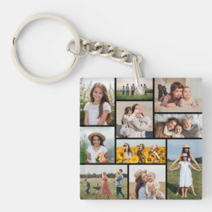 Create Your Own 10 Photo Collage Keychain