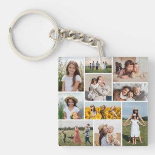Create Your Own 10 Photo Collage Keychain