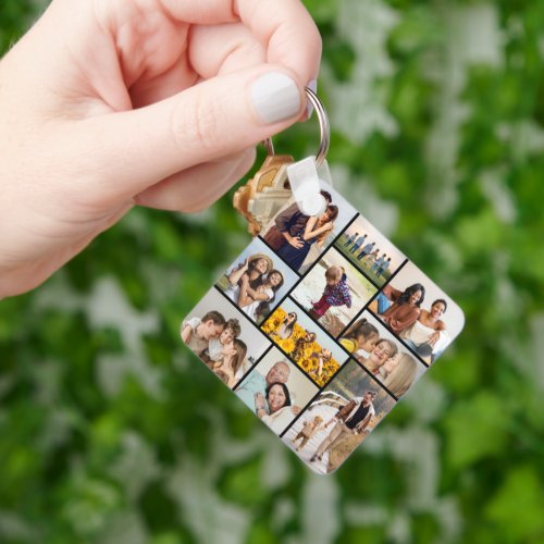 Create Your Own 10 Photo Collage Keychain