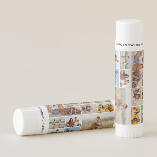 Create Your Own 10 Photo Collage Lip Balm (Front)