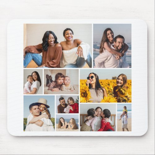 Create Your Own 10 Photo Collage Mouse Pad