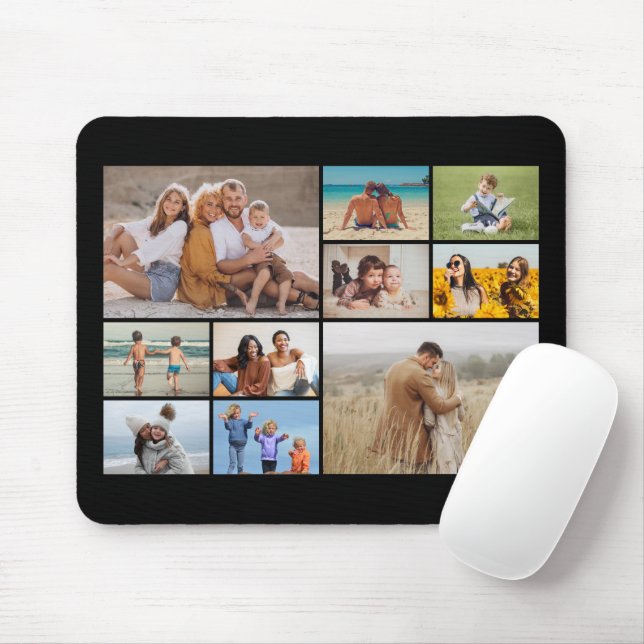 Create Your Own 10 Photo Collage Mouse Pad (With Mouse)