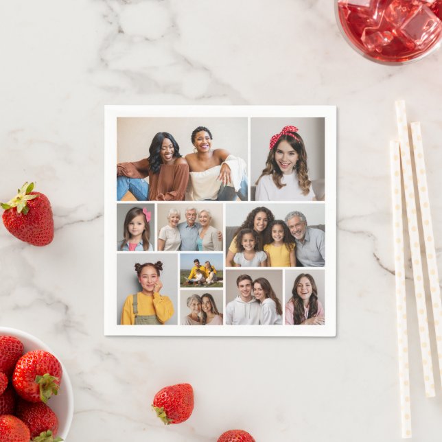Create Your Own 10 Photo Collage Napkins (Insitu)