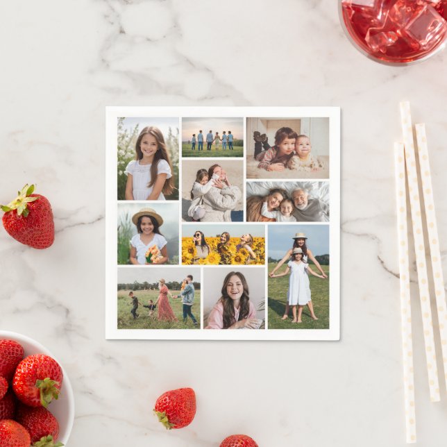 Create Your Own 10 Photo Collage Napkins (Insitu)