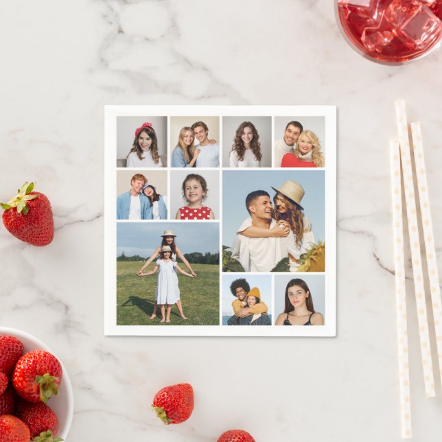 Create Your Own 10 Photo Collage Napkins (Insitu)