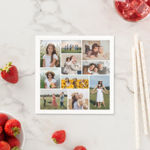 Create Your Own 10 Photo Collage Napkins