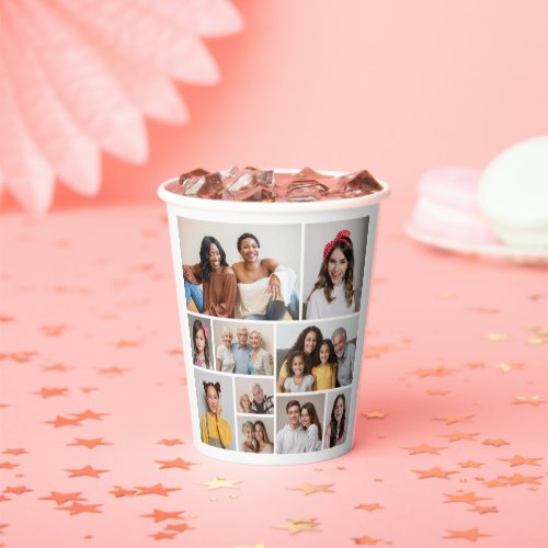 Create Your Own 10 Photo Collage Paper Cups