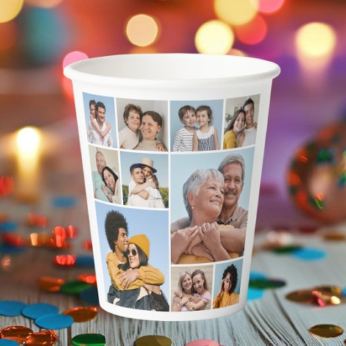 Create Your Own 10 Photo Collage Paper Cups