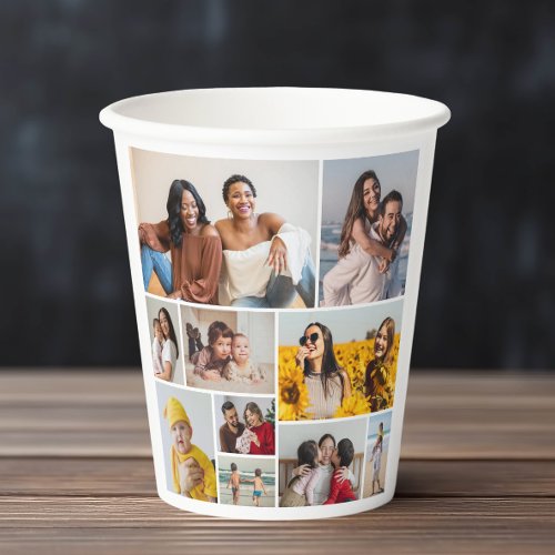 Create Your Own 10 Photo Collage Paper Cups